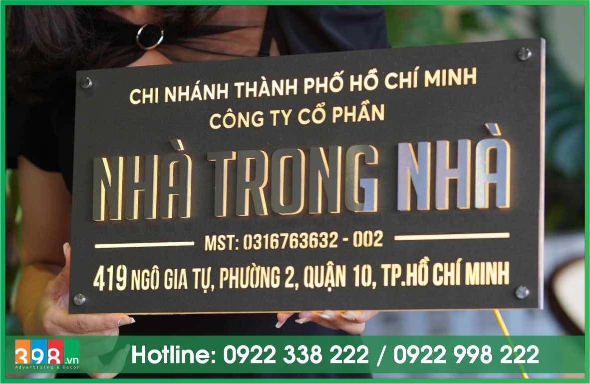 Biển số nhà đèn LED Mẫu 2